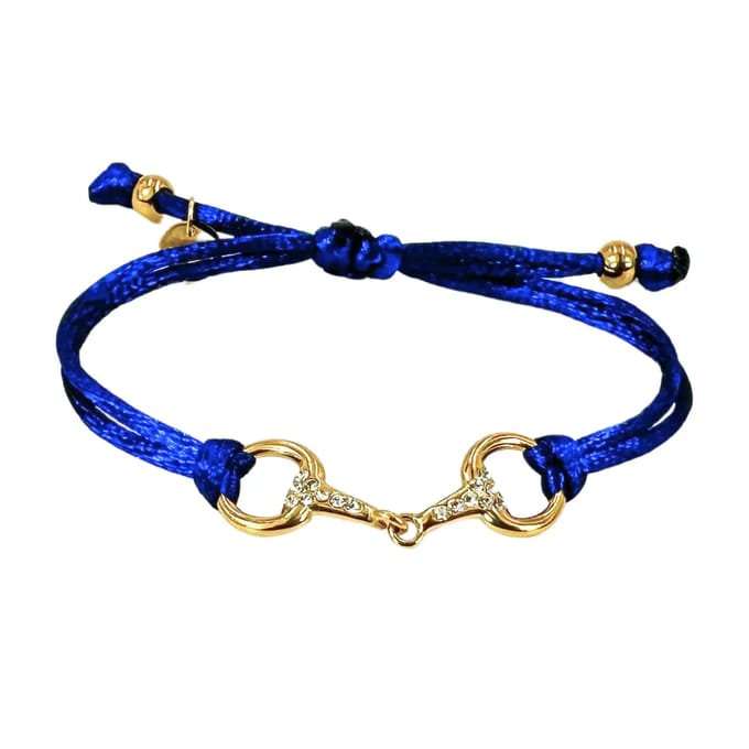 Equestrian Jewelry Armband Sam Blauw Goud