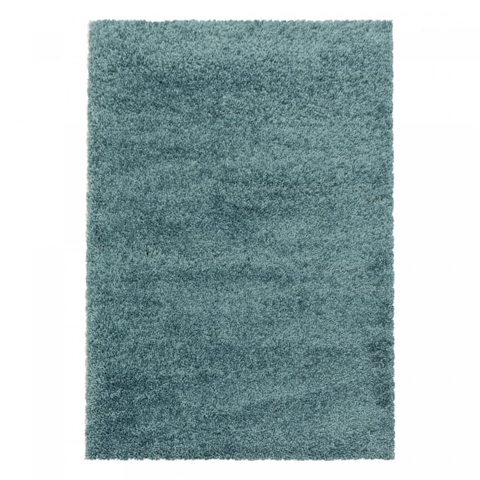 Modern hoogpolig vloerkleed Sydney - aqua - 80x150 cm