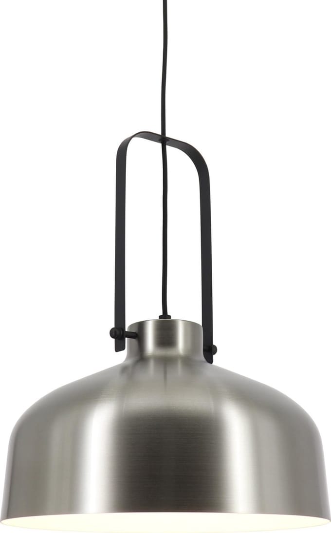Artdelight - Hanglamp Mendoza - Mat Staal / Zwart - E27 - IP20 - Dimbaar