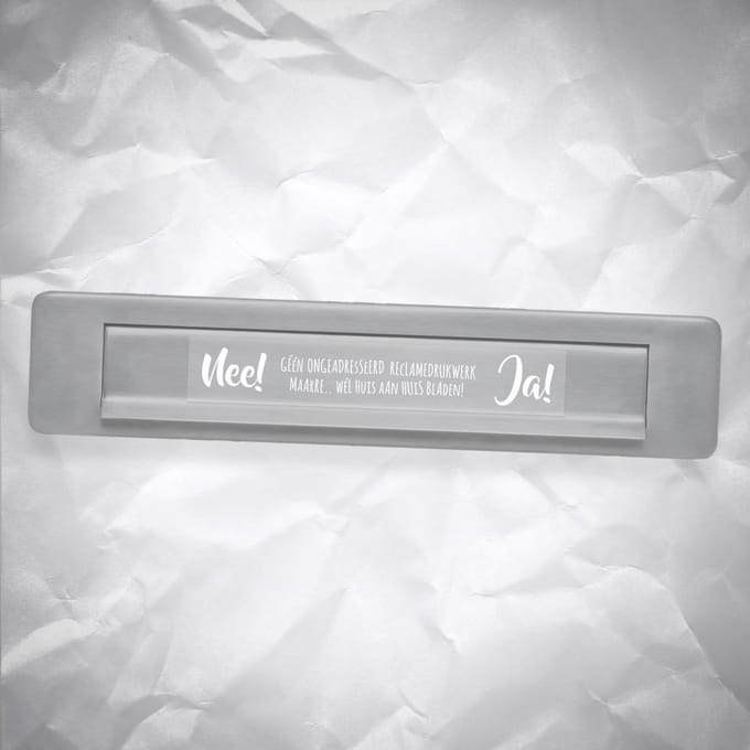 Brievenbussticker - Gezellig - Nee/Ja - Design