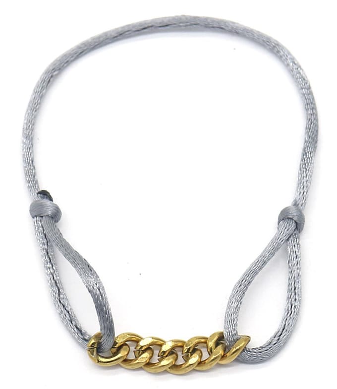 Armband Dames - Schakels RVS - Lengte Verstelbaar - Grijs en Goudkleurig