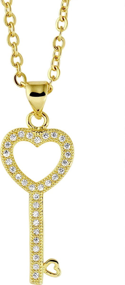 Amanto Ketting Dilge G - 316L Staal PVD - Sleutel - 27x12mm - 45cm