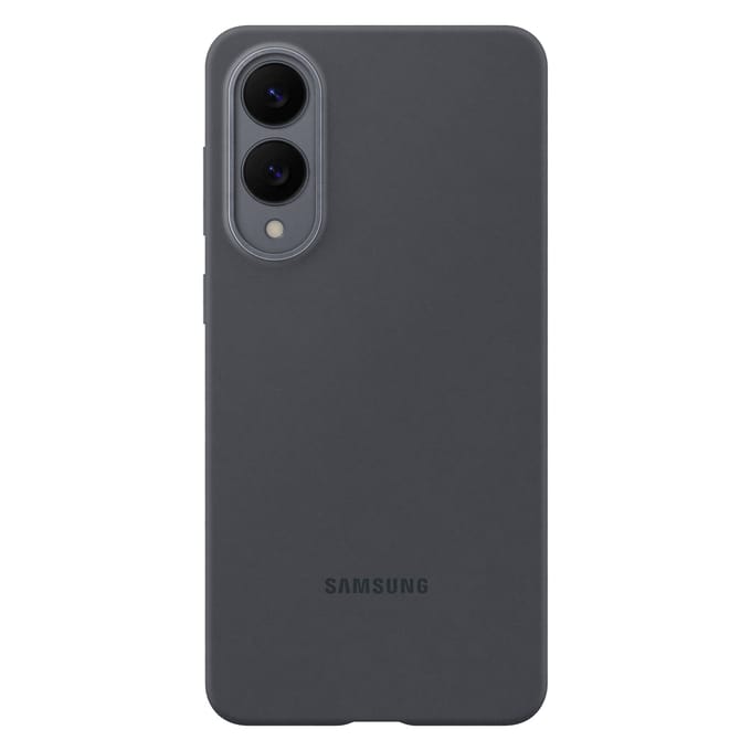 Originele Silicone Backcover voor de Samsung Galaxy S25 Edge - Zwart