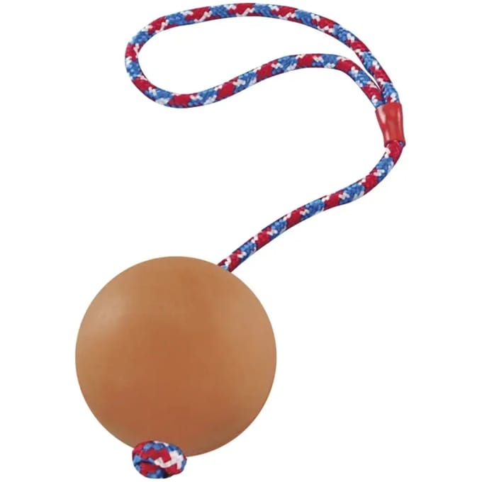 Rubberen bal met touw voor honden Nobby Pet