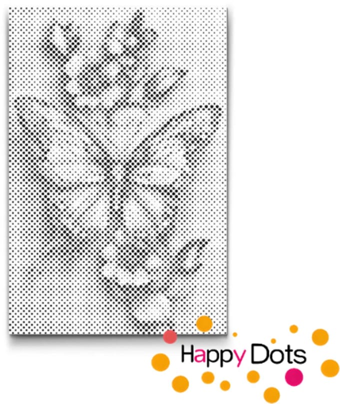 HappyDots DOT Painting Bloemen met Vlinders 02