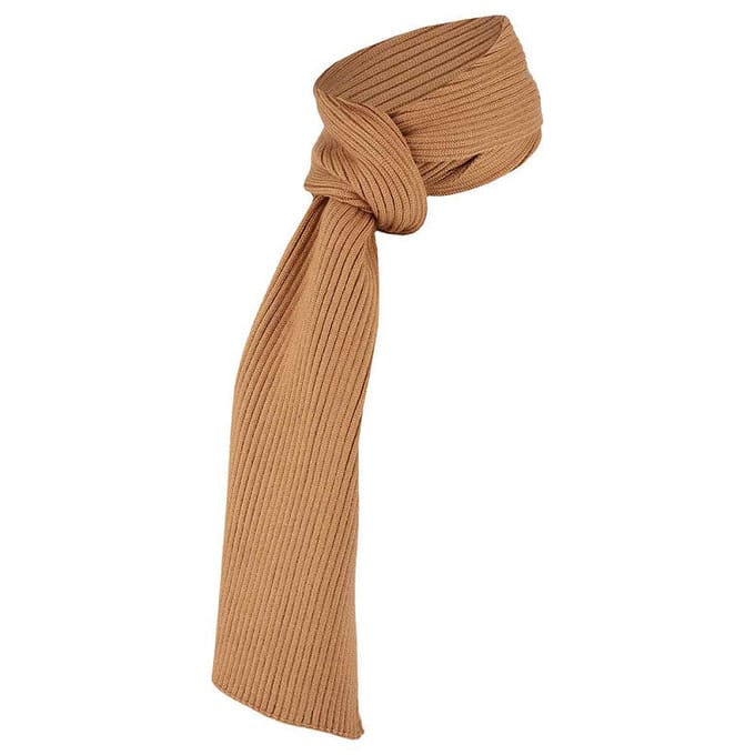 Sarlini - Sjaal heren - Ribbed - Camel - Effen - One Size