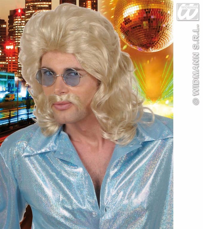 pruik 70s man blond