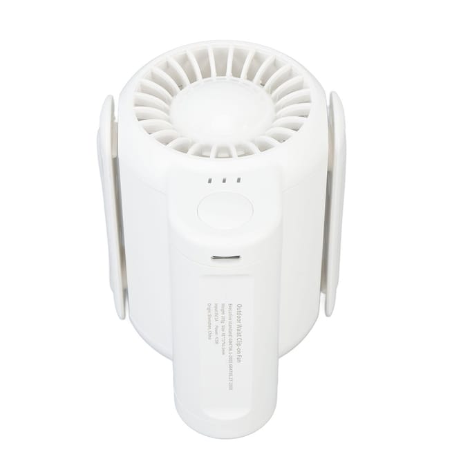 Taille Hangende Ventilator 4500mah Grote Capaciteit Instelbare Snelheid Draagbaar Krachtig Draagbaar Persoonlijk Riem white