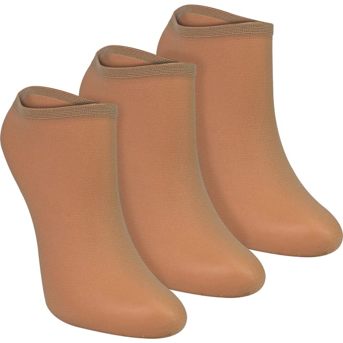 3-Pack Dames Onzichtbare Pop Sokjes 15 Denier Lichtgewicht Enkelsokken