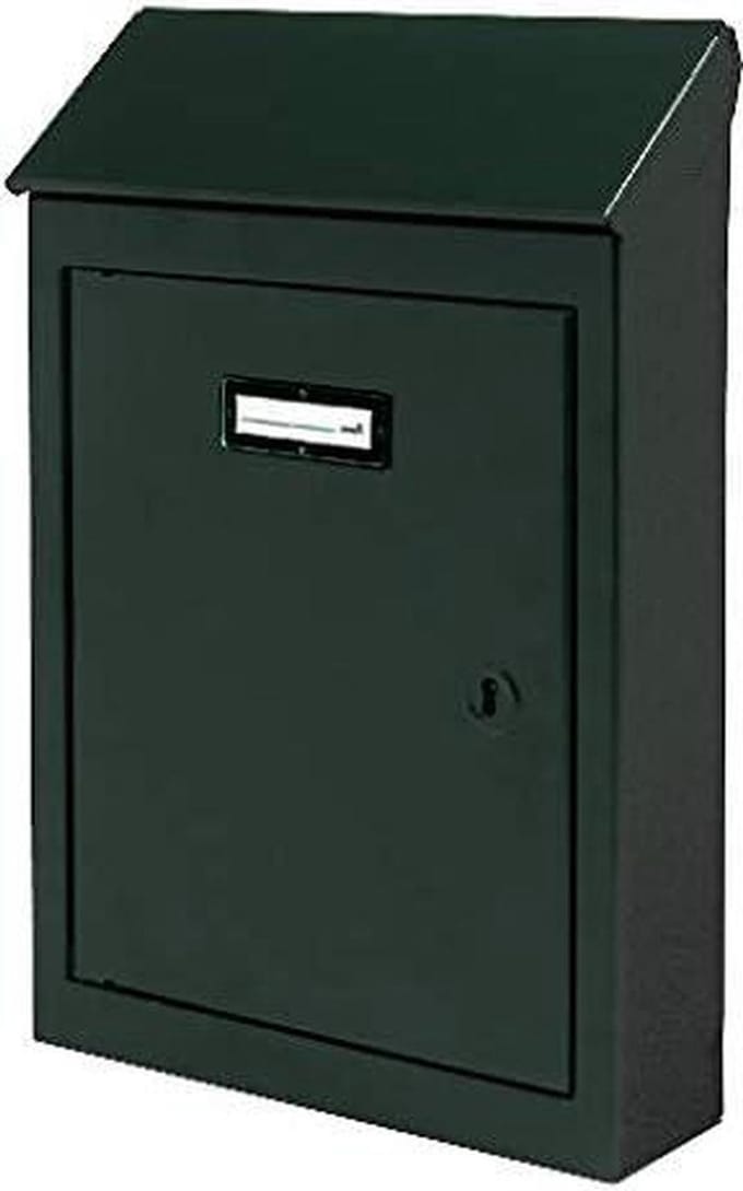 Brievenbus plaat - Postbakje huisnummer - Post sorteren - Stalen epoxycoating - 18 x 5 x 26 cm - Antraciet