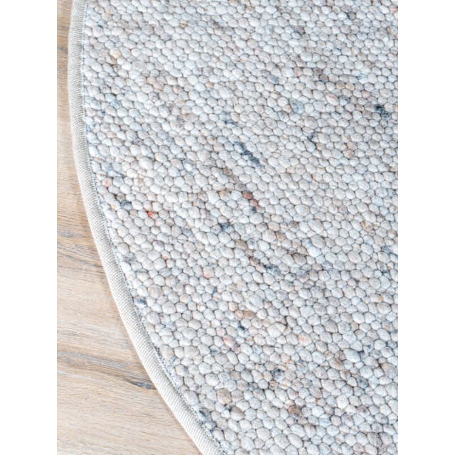 Vloerkleed Stone Donker Beige 417 - Rond ø200 cm - Wollen Design Vloerkleed in Scandinavische / Japandi Stijl