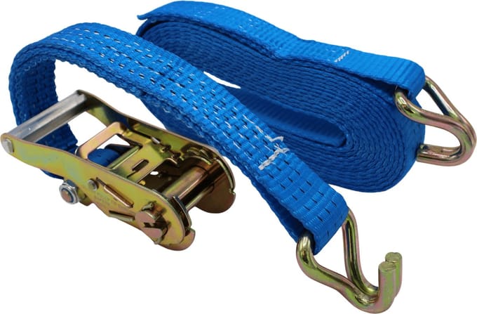 Tetra Spanband Met Ratel - 2 Delig Met J-Haken - 35 MM - 3 Ton Max - 6M Lang
