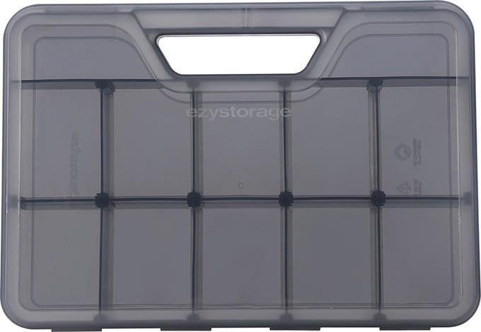 Ezystorage assortimentsdoos opbergbox heavy duty - Grijs - Stapelbaar | Met deksel | Waterdicht | Heavy Duty