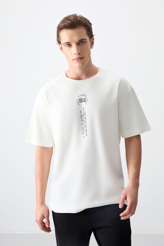 Oversized Katoenen Crew Neck T-Shirt