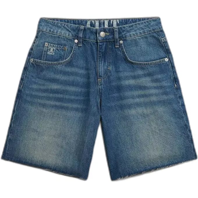 Superdry - Mid Rise Baggy Jorts Rechte Pasvorm - Dames - Jeans shorts