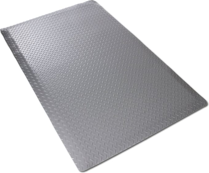 FLOORDIREKT Anti-vermoeidheidsmat - Dyna-Protect Diamond - Werkplaatsmat - Grijs - 60 x 100 cm
