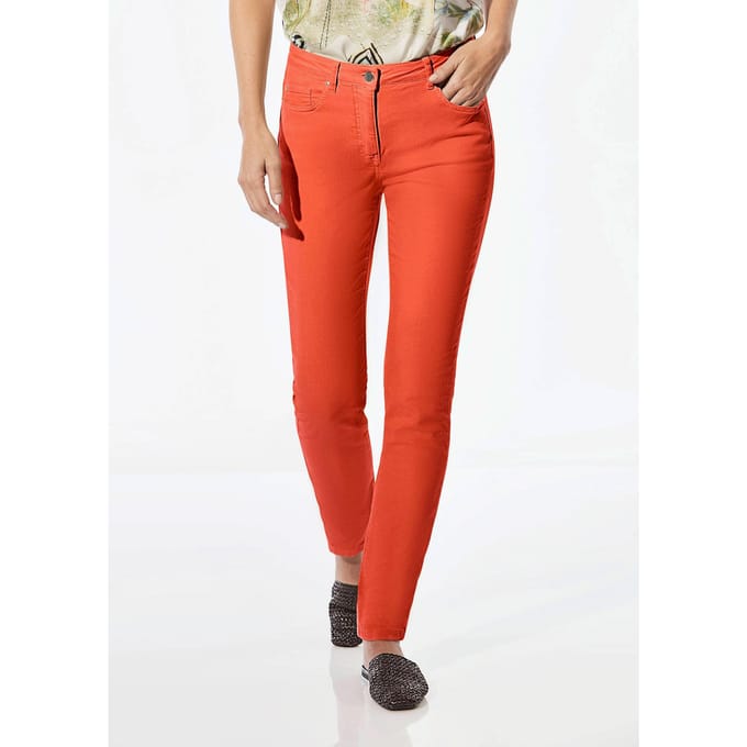 Superstretch-jeans BELLA - oranje - Gr. 27 van Goldner Fashion