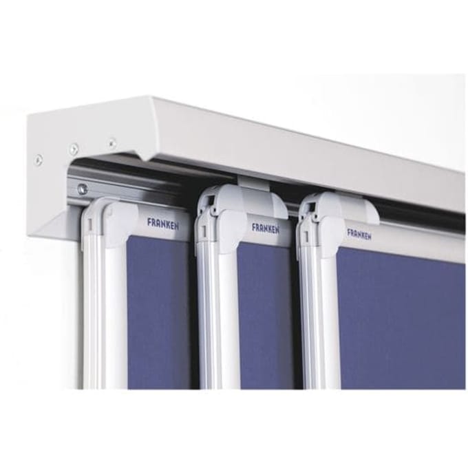 Franken 3-kanaals wandrail Pro serie, aluminium, incl. beschermrail, 2400 mm