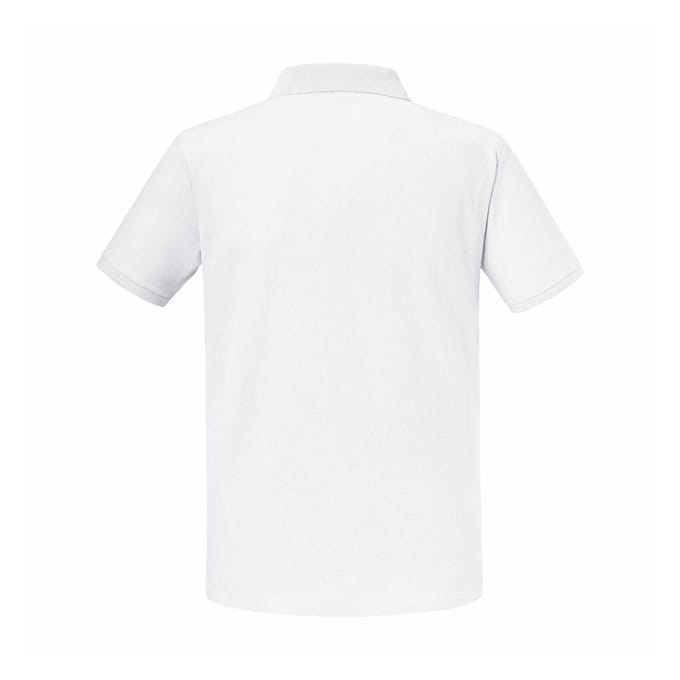 Russell Volwassen Unisex Authentic Eco Poloshirt (Wit)