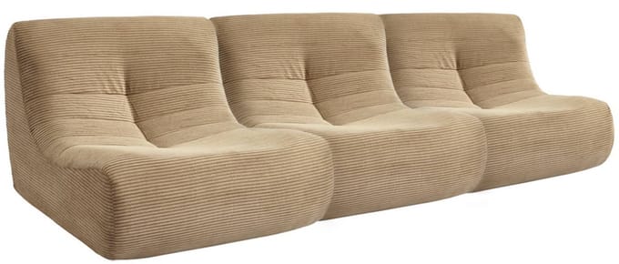 sweeek - Set van 3 ribfluwele fauteuils 1 zitplaats - meerdere kleuren - sokol