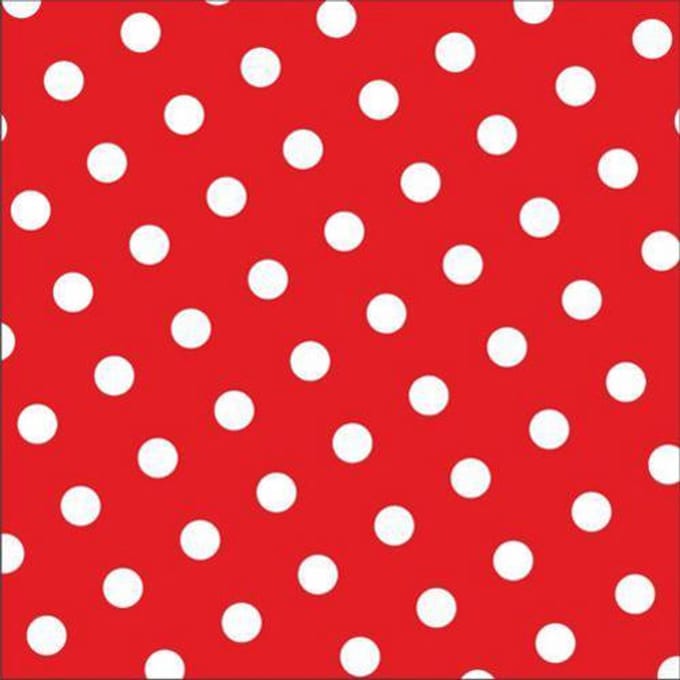 PAPSTAR Servetten met stippenprint, 33x33 cm, rood