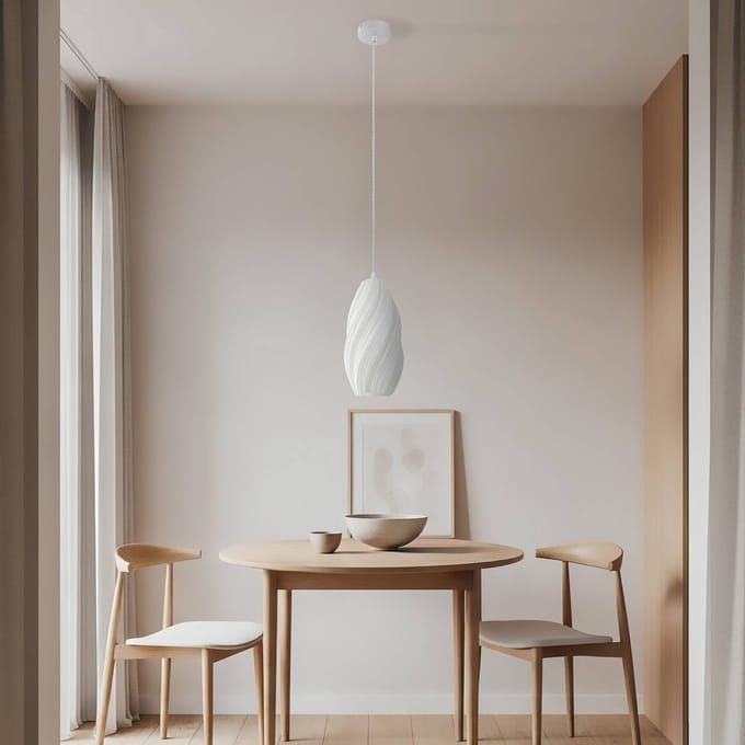 Lindby - hanglamp - 1licht - polyethyleentereftalaat - H: 30 cm - E27 - wit