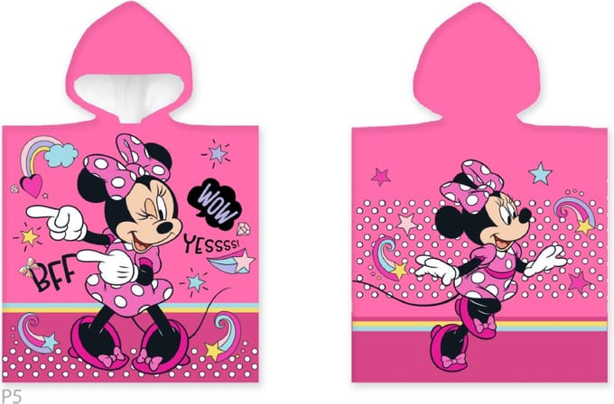 Minnie Mouse Poncho 55x110cm Katoen Badlaken