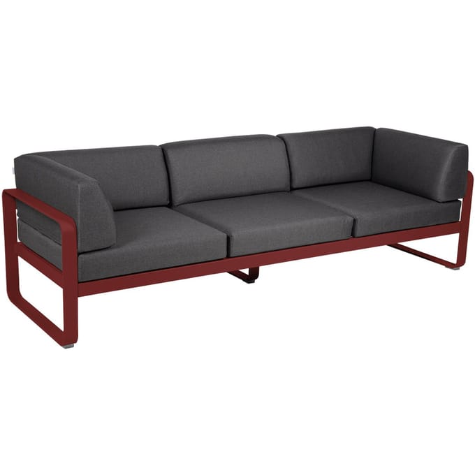 Fermob BELLEVIE club sofa 3 zits - 43 chili mat - A3 grafietgrijs