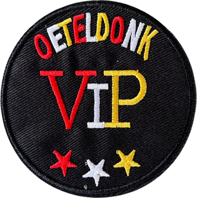 Carnaval Oeteldonk embleem - patch - patches - stof & strijk applicatie 7 x 7 cm