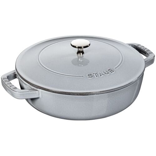 STAUB BRAISERS - Sauteerpan met Chistera Drop Structure - 240mm - Gietijzer - Grafietgrijs