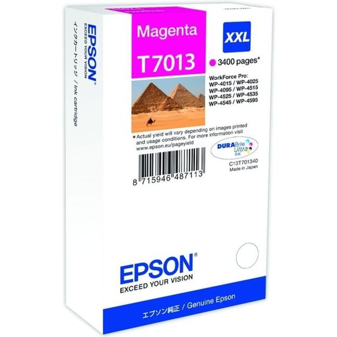 Epson T7013 inktcartridge magenta extra hoge capaciteit (origineel)