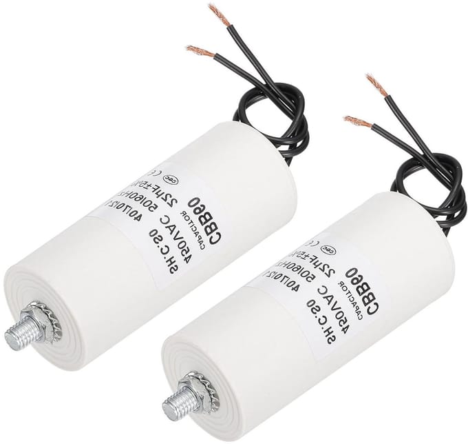 Startcondensator CBB60 - Motorcondensator Condensator - Motoren Starten - Laag Verlies - 22uF 450V - Wit