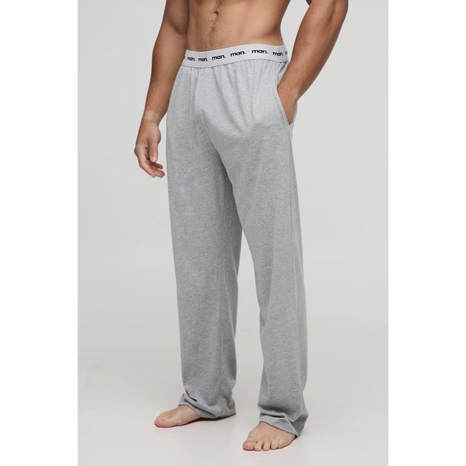 MAN Loungewear Straight Leg Jogger | Grey Marl | Size Medium