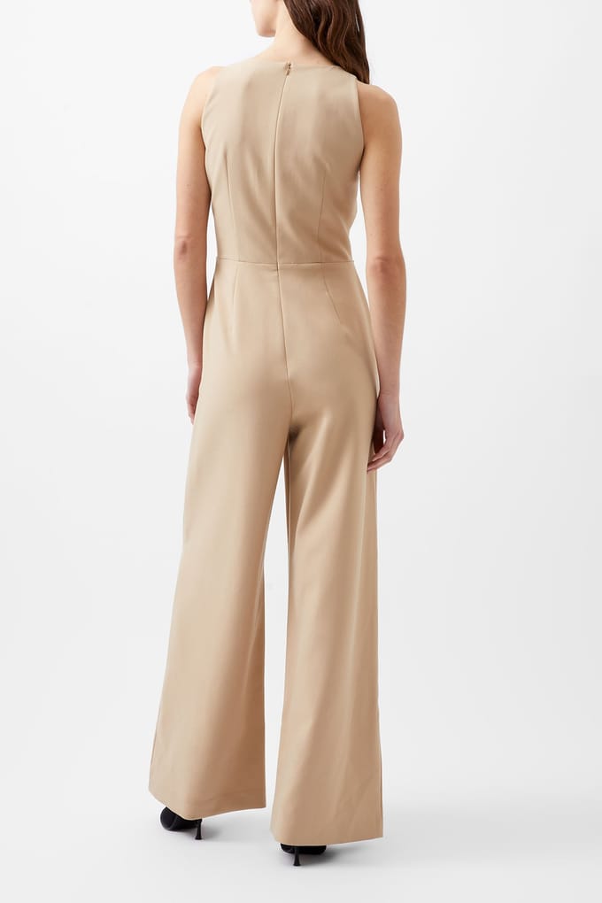 French Connection Azra Twill Jumpsuit Incense Taglia: 6 | Tute Outlet | Donna | Marrone