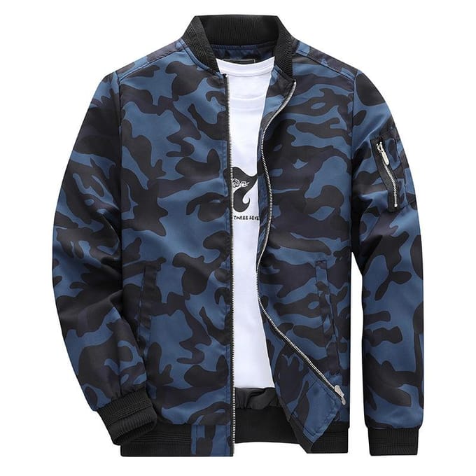Camouflage Jas Herenjas Mode Casual Heren Herfstjas Herenjas 6XL gray