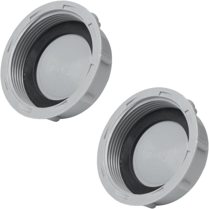 Gootsteenplug Set - Afvoerstop - Leidingen Afsluiten - Duurzaam PVC Materiaal - 45 mm 2 Stuks - Grijs