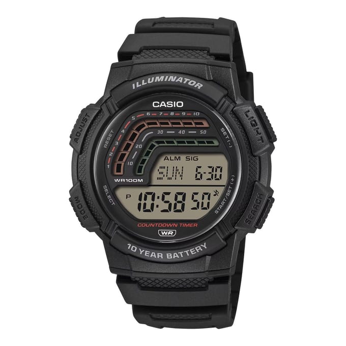 Casio Casio Collection WS-1800-1AVEF Horloge - Kunststof - Zwart - Ø 44 mm