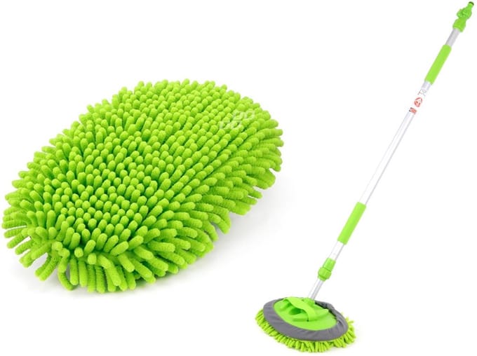 Telescopische wasborstel - Microvezel - 98 tot 168cm - Extra groot
