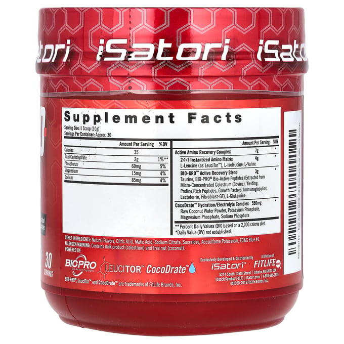 Isatori, Amino-Gro, Barbe à papa framboise bleue, 10,6 oz (300 grammes)