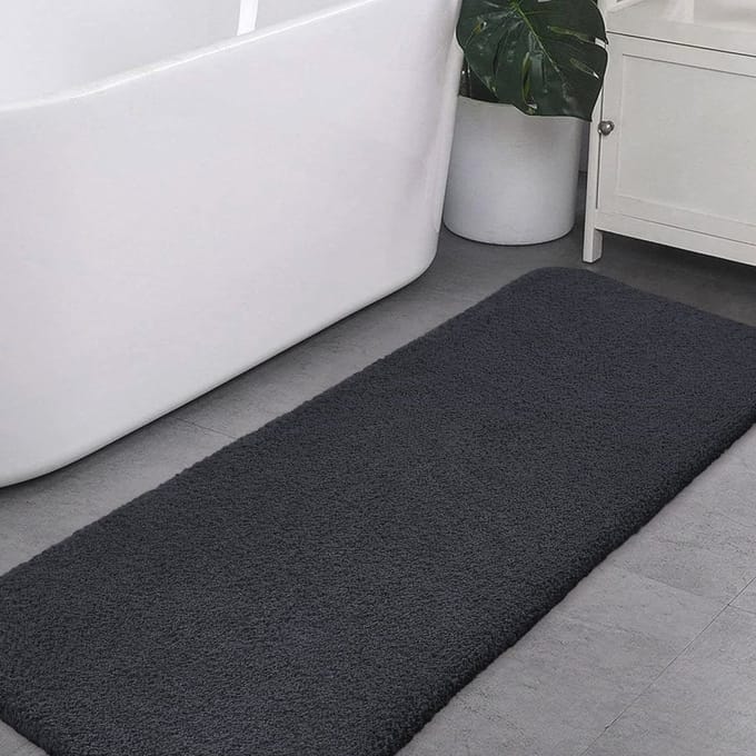 Zachte antislip badmat 50 x 122 cm - Superabsorberend, machinewasbaar en extra lang