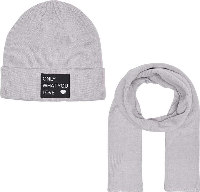 Only muts en sjaal meisjes - lila -  KONmadison - maat one size