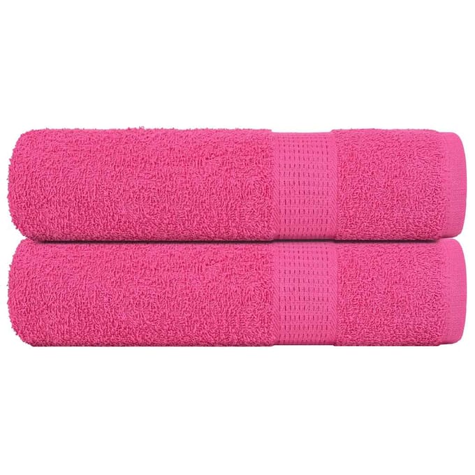 vidaXL - Badhanddoeken - FROGN - 2 - st - 100x150 - cm - 360 - g/m² - roze