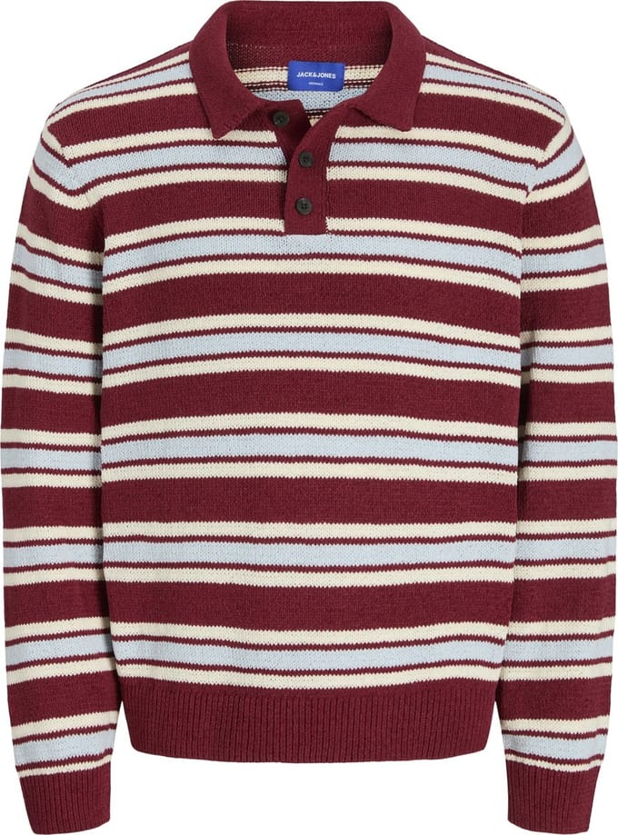 JACK&JONES - JORCAMBRIDGE KNIT STRIPE POLO LN - Heren - Polo's