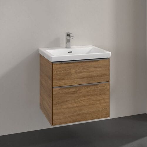 Villeroy & Boch Subway 3.0 vanity unit 57.2 cm, 2 drawers, handles glossy C57800RH