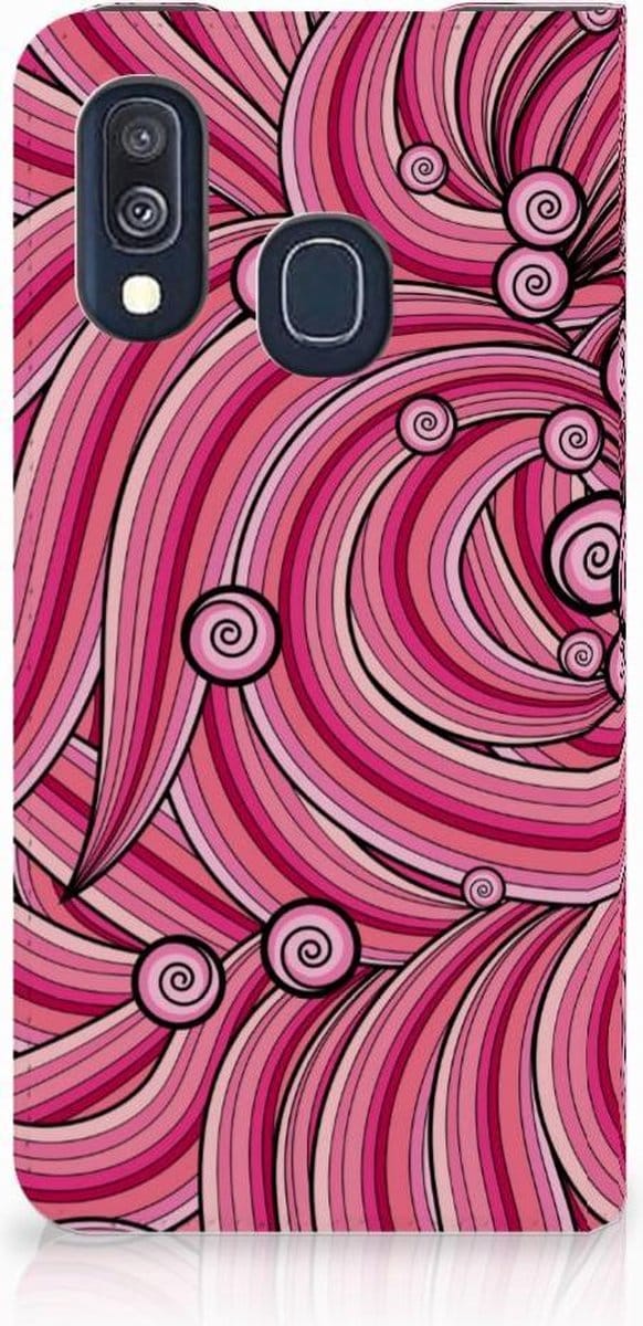 Samsung Galaxy A40 Bookcase Swirl Pink