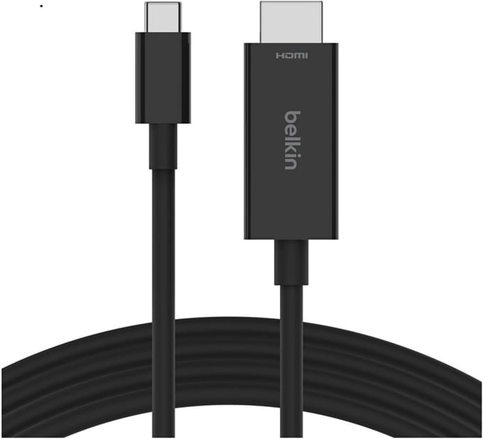 Belkin, 3 A USB-C naar HDMI 2.1 (HDR / 4K / 8K) 2m kabel, Zwart