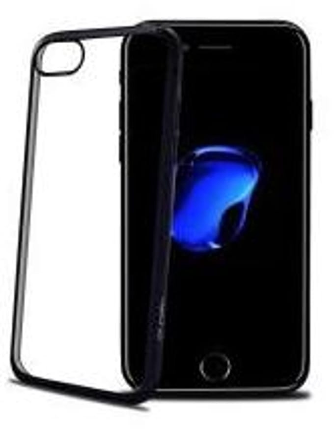 Celly Laser Back cover hoesje - Transparant/Zwart - voor iPhone 7 / 8 / SE (2020/2022)