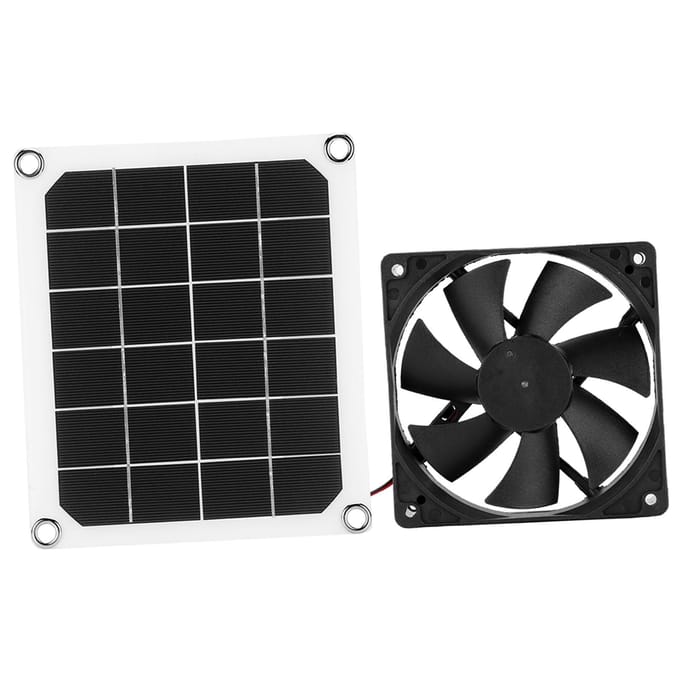 6V 10W Buiten Zonnepaneel Afzuigventilator USB Opladen voor Kas Kippenhok wit