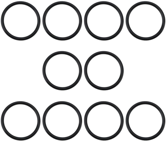 Dailygoods- O-ringafdichtingen 10 stuks - Buitendiameter 43 mm - Binnendiameter 36 mm - Breedte 3,5 mm - Nitrilrubber - Zwart - Afdichtringen