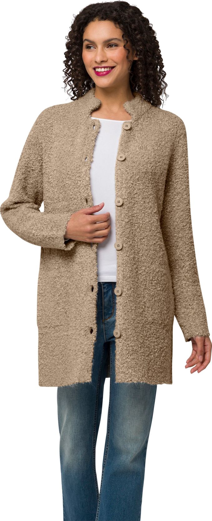Lang gebreid vest